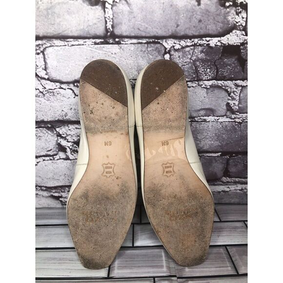 Enzo Angiolini Liberty Ivory Cream Leather Square Toe Loafers Flats Women Sz 6M - Picture 14 of 16
